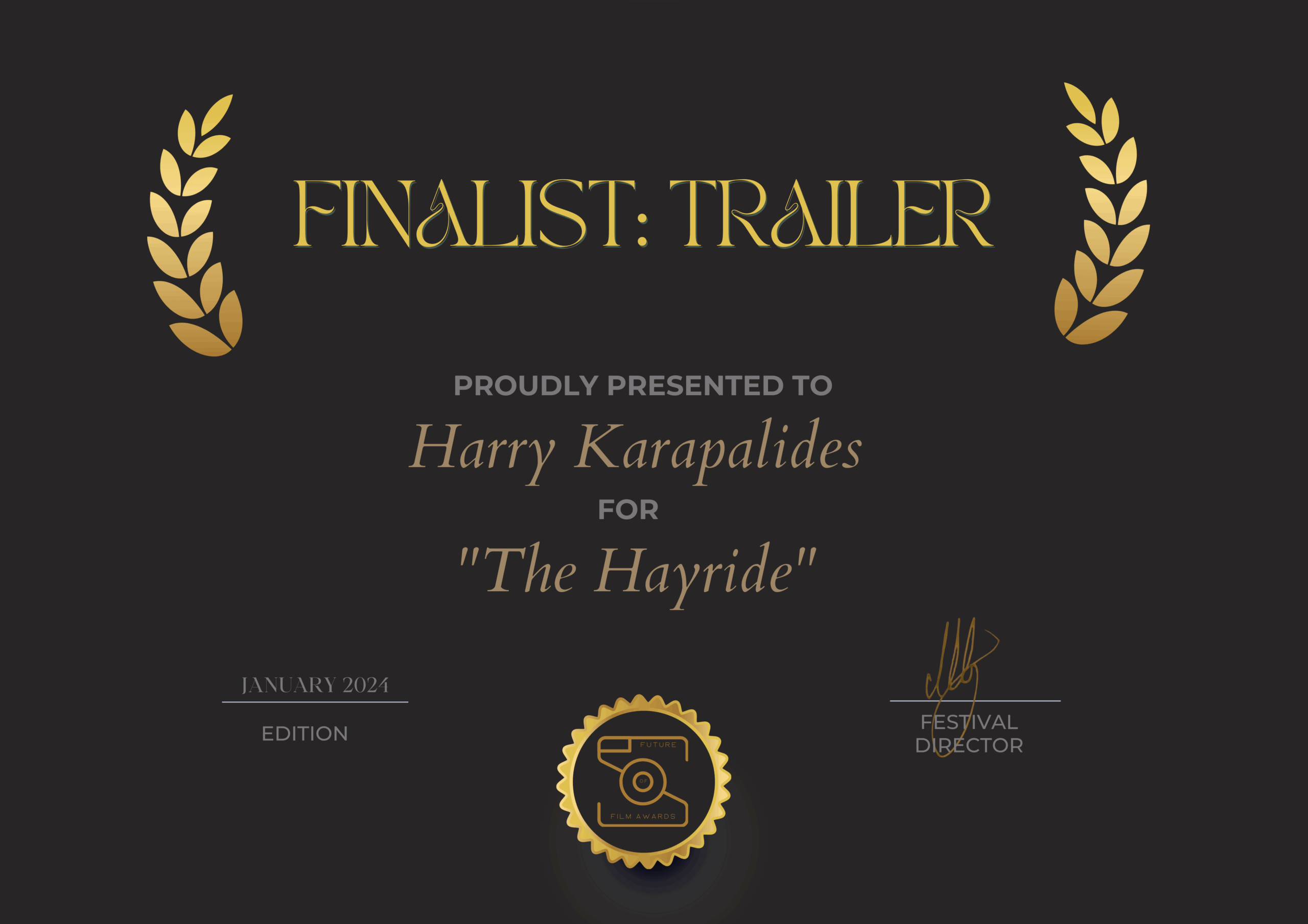 H.Karapalides.FUTURE.FILM.AWARDS.The Hayride.Finalist.Trailer